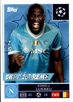 Romelu Lukaku SSC Napoli samolepka Topps UEFA Champions League 2025/26  #435