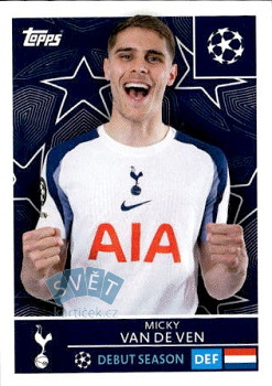 Micky vad de Ven Tottenham Hotspur samolepka Topps UEFA Champions League 2025/26  #442