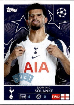 Dominic Solanke Tottenham Hotspur samolepka Topps UEFA Champions League 2025/26  #451