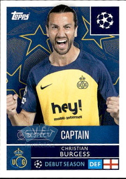 Christian Burgess Royale Union Saint-Gilloise samolepka Topps UEFA Champions League 2025/26  #453