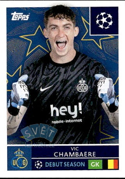 Vic Chambaere Royale Union Saint-Gilloise samolepka Topps UEFA Champions League 2025/26  #454