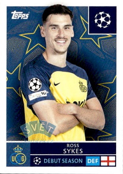 Ross Sykes Royale Union Saint-Gilloise samolepka Topps UEFA Champions League 2025/26  #455