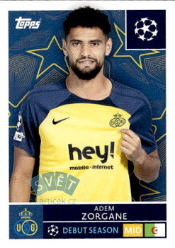 Adem Zorgane Royale Union Saint-Gilloise samolepka Topps UEFA Champions League 2025/26  #456