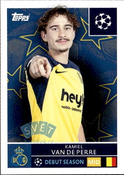 Kamiel van de Perre Royale Union Saint-Gilloise samolepka Topps UEFA Champions League 2025/26  #457