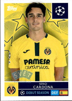 Sergi Cardona Villarreal samolepka Topps UEFA Champions League 2025/26  #469