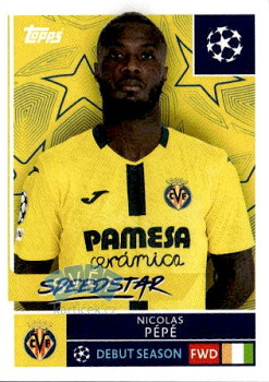 Nicolas Pepe Villarreal samolepka Topps UEFA Champions League 2025/26  #477