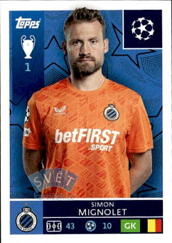 Simon Mignolet Club Brugge samolepka Topps UEFA Champions League 2025/26  #482