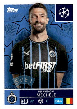 Brandon Mechele Club Brugge samolepka Topps UEFA Champions League 2025/26  #484