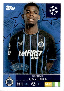 Raphael Onyedika Club Brugge samolepka Topps UEFA Champions League 2025/26  #487