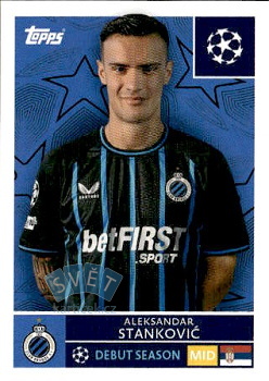 Aleksandar Stankovic Club Brugge samolepka Topps UEFA Champions League 2025/26  #488