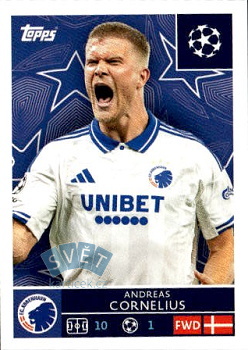 Andreas Cornelius FC Kobenhavn samolepka Topps UEFA Champions League 2025/26  #501