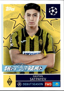 Dastan Satpayev Kairat Almaty samolepka Topps UEFA Champions League 2025/26  #515
