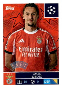 Amar Dedic SL Benfica samolepka Topps UEFA Champions League 2025/26  #555