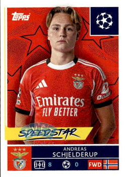 Andreas Schjelderup  samolepka Topps UEFA Champions League 2025/26  #563