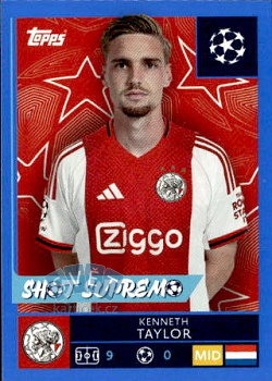 Kenneth Taylor Atletico Madrid samolepka Topps UEFA Champions League 2025/26 Blue Parallel #51