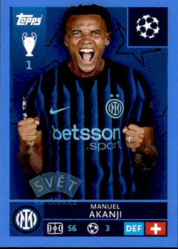 Manuel Akanji Galatasaray AS samolepka Topps UEFA Champions League 2025/26 Blue Parallel #219