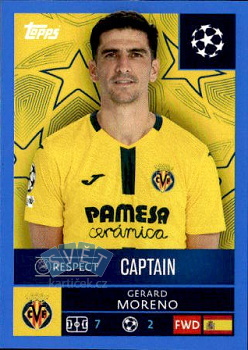Gerard Moreno Kairat Almaty samolepka Topps UEFA Champions League 2025/26 Blue Parallel #467