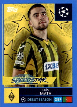 Luis Mata FK Bodo/Glimt samolepka Topps UEFA Champions League 2025/26 Blue Parallel #507