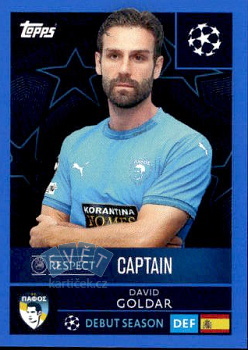 David Goldar FC Pafos samolepka Topps UEFA Champions League 2025/26 Blue Parallel #529