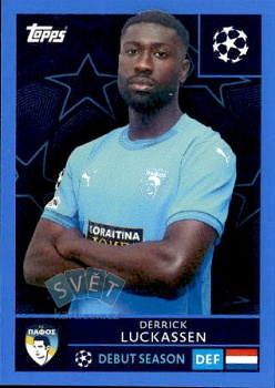 Derrick Luckassen FC Pafos samolepka Topps UEFA Champions League 2025/26 Blue Parallel #531