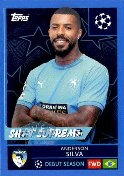 Anderson Silva SL Benfica samolepka Topps UEFA Champions League 2025/26 Blue Parallel #539