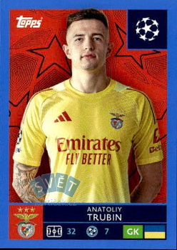 Nicolas Otamendi SL Benfica samolepka Topps UEFA Champions League 2025/26 Blue Parallel #554