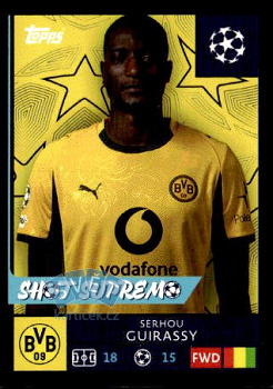 Serhou Guirassy Liverpool samolepka Topps UEFA Champions League 2025/26 Black Parallel #152