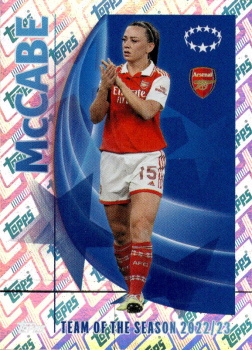 Katie McCabe Arsenal samolepka Topps UEFA Champions League 2023/24 2022/23 UWCL Team of the Season #20