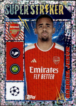 Gabriel Jesus Arsenal samolepka Topps UEFA Champions League 2023/24 Super Striker #60