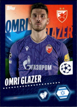 Omri Glazer Crvena Zvezda samolepka Topps UEFA Champions League 2023/24 #276