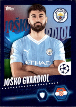 Josko Gvardiol Manchester City samolepka Topps UEFA Champions League 2023/24 #299