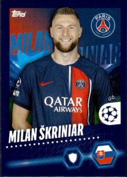 Milan Skriniar Paris Saint-Germain samolepka Topps UEFA Champions League 2023/24 #355