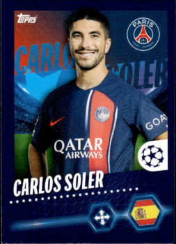 Carlos Soler Paris Saint-Germain samolepka Topps UEFA Champions League 2023/24 #363