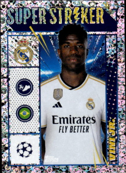 Vinicius Junior Real Madrid samolepka Topps UEFA Champions League 2023/24 Super Striker #424