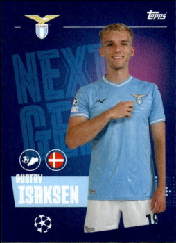 Gustav Isaksen Lazio Roma samolepka Topps UEFA Champions League 2023/24 Next Gen #501