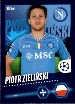 Piotr Zielinski SSC Napoli samolepka Topps UEFA Champions League 2023/24 #513