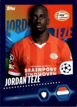 Jordan Teze PSV Eindhoven samolepka Topps UEFA Champions League 2023/24 #582