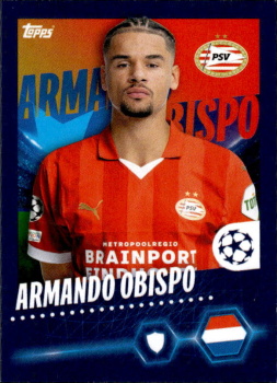 Armando Obispo PSV Eindhoven samolepka Topps UEFA Champions League 2023/24 #583