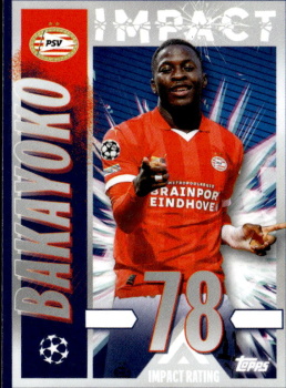 Johan Bakayoko PSV Eindhoven samolepka Topps UEFA Champions League 2023/24 Impact #597