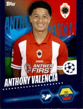Anthony Valencia Royal Antwerp FC samolepka Topps UEFA Champions League 2023/24 #609