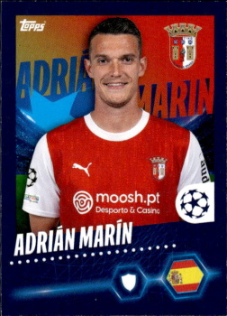 Adrian Marin SC Braga samolepka Topps UEFA Champions League 2023/24 #621