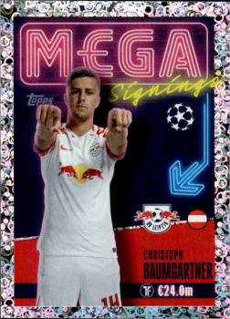 Christoph Baumgartner RB Leipzig samolepka Topps UEFA Champions League 2023/24 Mega Signings #716