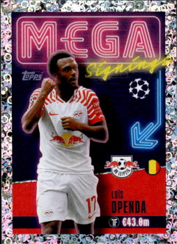 Lois Openda RB Leipzig samolepka Topps UEFA Champions League 2023/24 Mega Signings #726