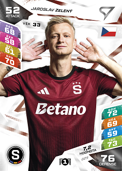 Jaroslav Zeleny Sparta Praha SportZoo Chance Liga TCG Duel 2026/27 #25