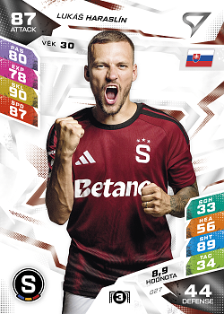 Lukas Haraslin Sparta Praha SportZoo Chance Liga TCG Duel 2026/27 #27