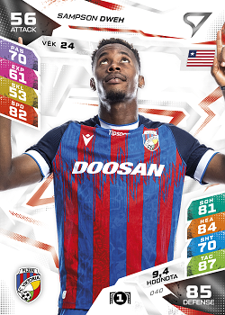 Sampson Dweh Viktoria Plzen SportZoo Chance Liga TCG Duel 2026/27 #40