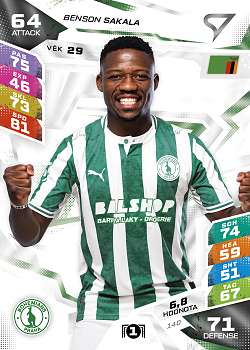 Benson Sakala Bohemians Praha SportZoo Chance Liga TCG Duel 2026/27 #140