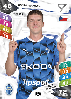 Ondrej Karafiat Mlada Boleslav SportZoo Chance Liga TCG Duel 2026/27 #179