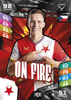 Lukas Provod Slavia Praha SportZoo Chance Liga TCG Duel 2026/27 On Fire #OF-01