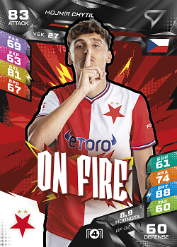 Mojmir Chytil Slavia Praha SportZoo Chance Liga TCG Duel 2026/27 On Fire #OF-02
